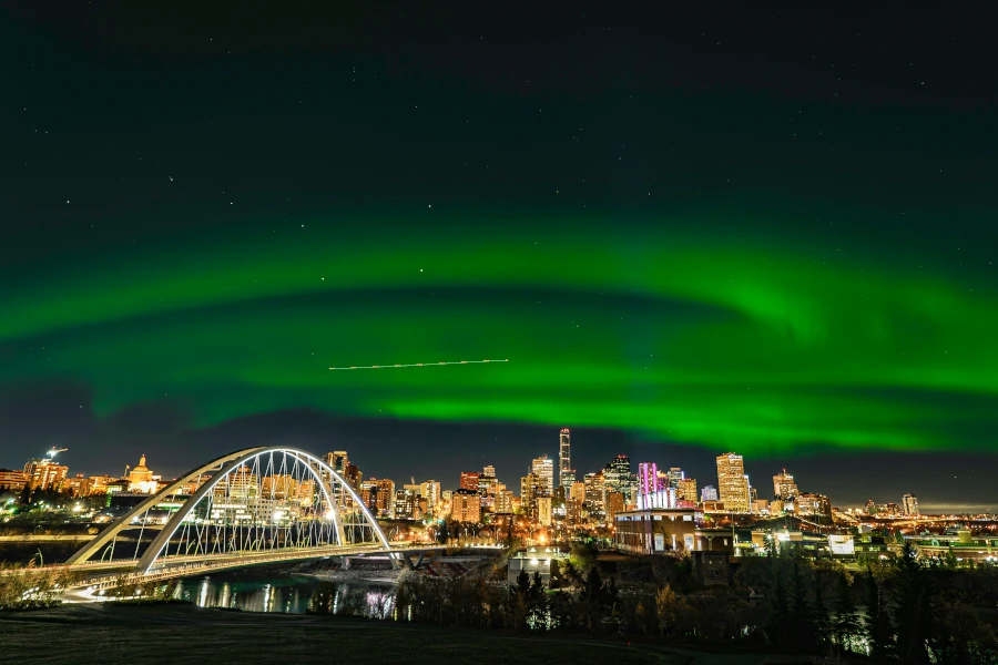 Polarlichter über Edmonton