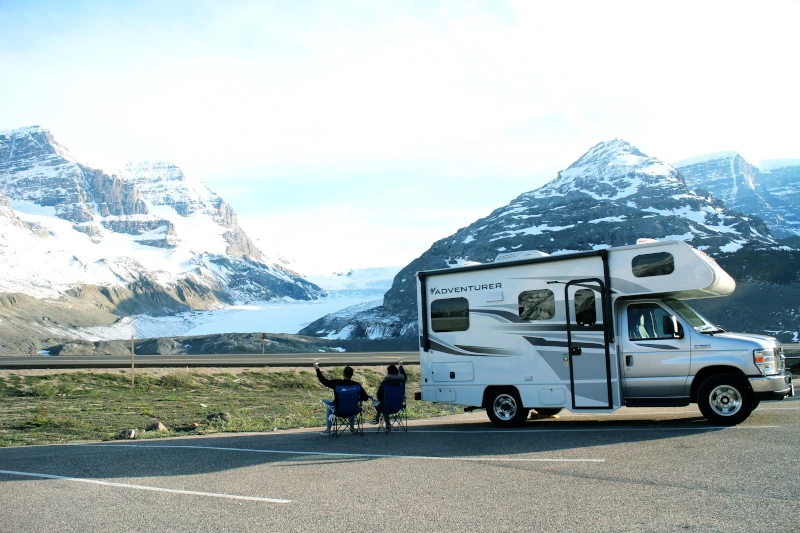 Mit dem Camper auf dem Icefields Parkway