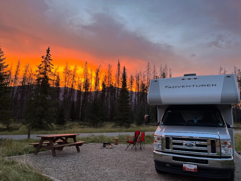 Sonnenuntergang im Jasper Nationalpark